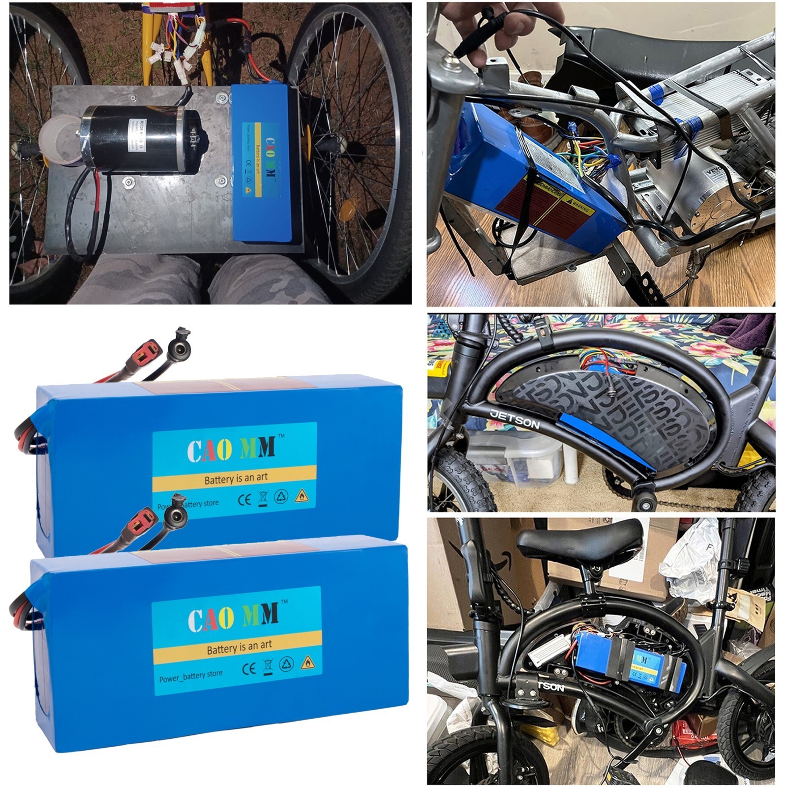 48V 14Ah Ebike Lithium Battery w/ 30A BMS for Electric Bicycle Bike 100W-1000W