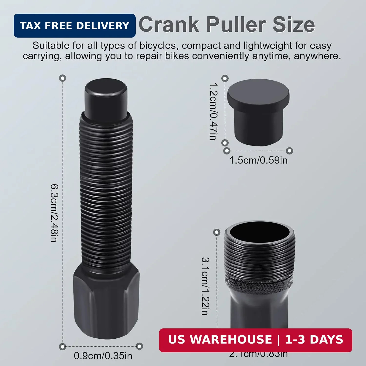 Crank Puller, Bike Crank Removal Tool, Crank Puller Bike Tool for Square Taper a