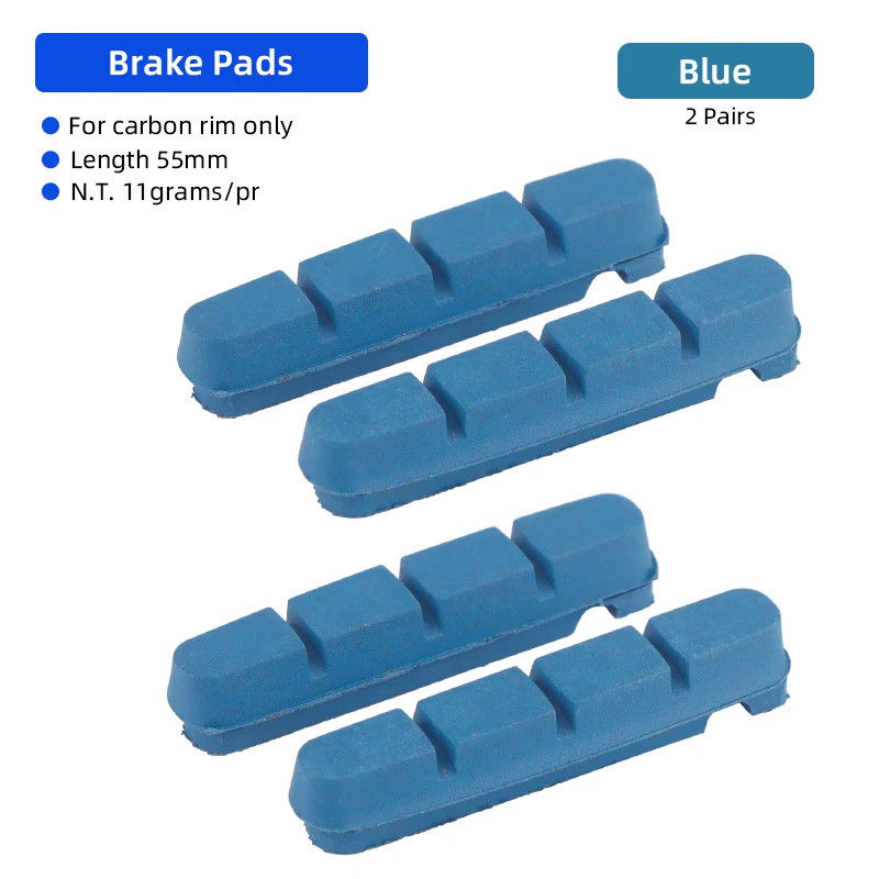 Carbon Rim Brake Pads Cork Compound Road Bike Caliper Braking Inserts for Carbon