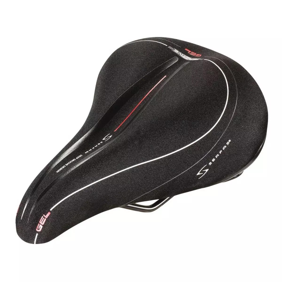 Serfas Full Suspension Hybrid Saddle – 260x255mm Lycra Black