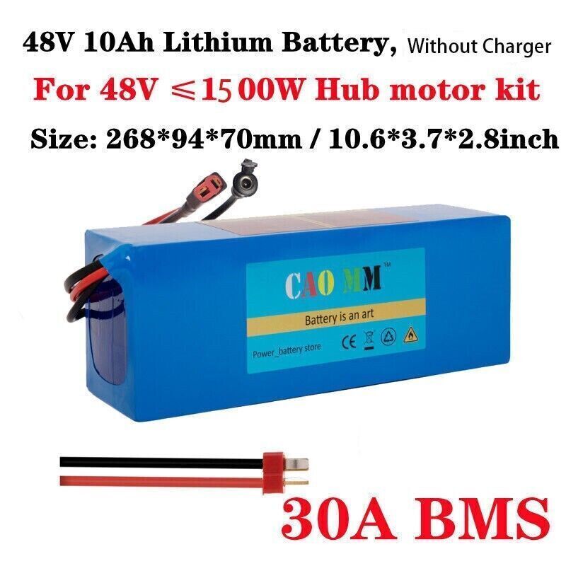 48v Lithium Lifepo4 Ebike Battery for 1000W Electric Bicycle Bike Motor 30A BMS
