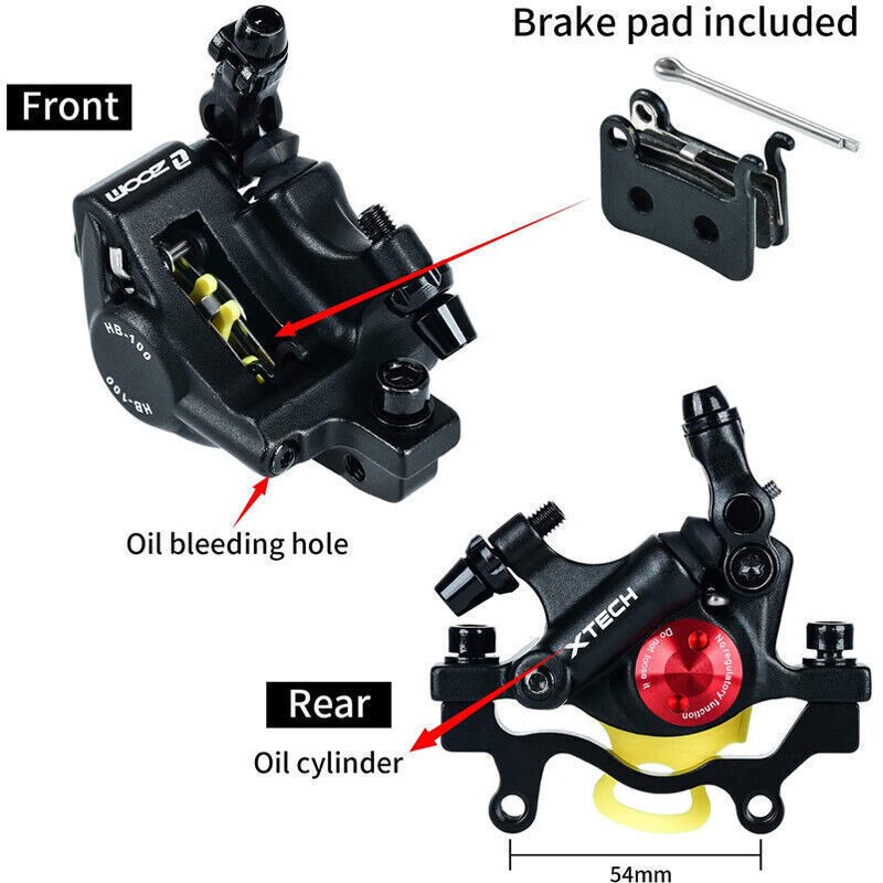 ZOOM Line Pulling Hydraulic Disc Brake Caliper for Mountain Bike BMX 160mm HB10