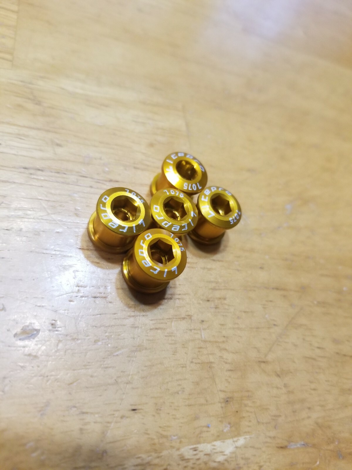 Ano Gold 7075 Aluminum Bike Chainring Bolts 5 Bolts Double Ring Road
