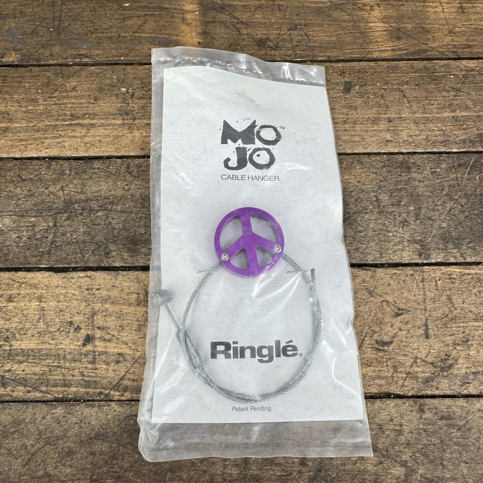 Vintage Ringle MoJo Brake Cable Hanger Purple NOS Cantilever 90s MTB Peace Sign