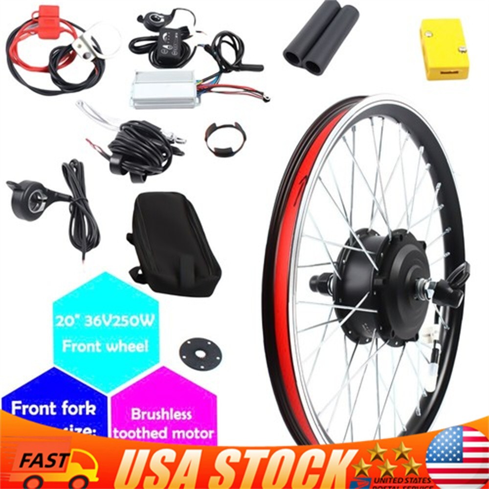20″ Inch Front Wheel 36V Electric Bicycle Ebike Conversion Kit Hub Motor Cycling