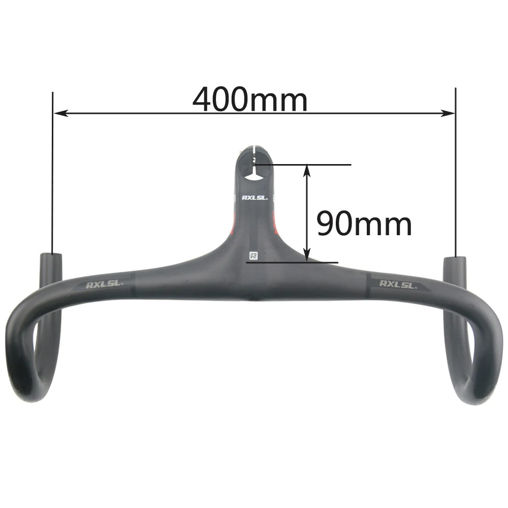 400/420/440mm Carbon Road Racing Bike Handlebar Integrated with Stem Drop Bar