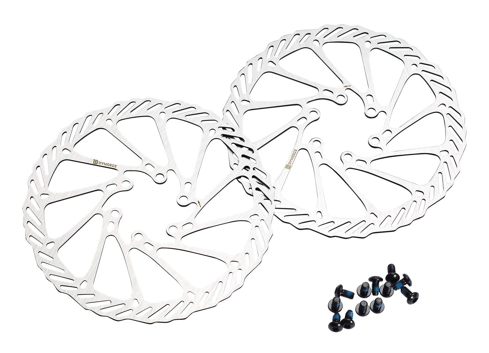 D Dymoece 2 Pcs Bike Disc Brake Rotors with 12 Bolts 160mm*2pcs, Silver-G