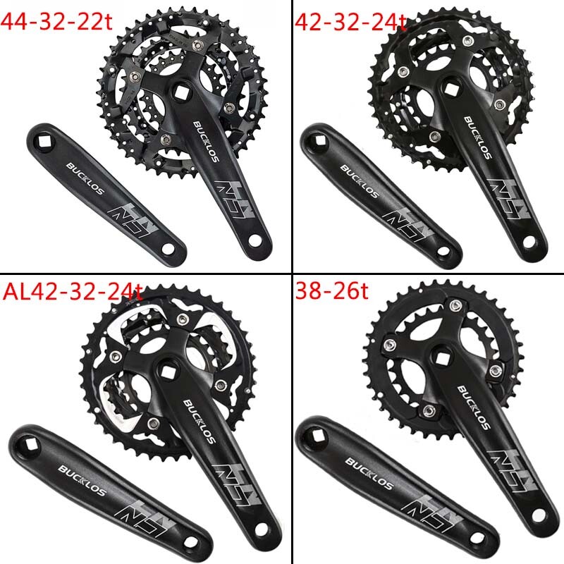for Shimano 9/10-speed 22-44t Triple Crankset 170mm MTB Bike Chainring Crank ALu