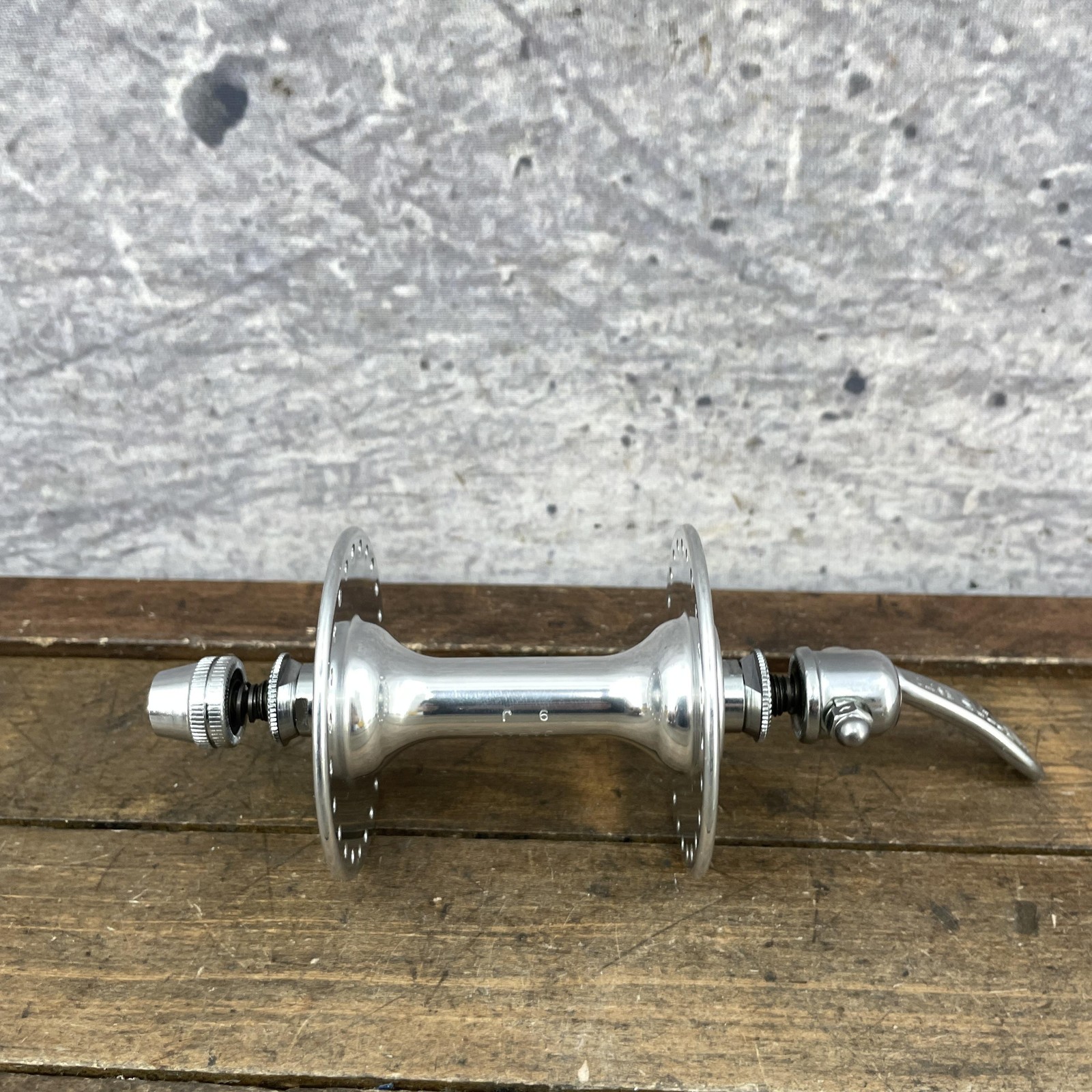 Vintage Suzue Front Hub 48H Sealed Bearing QR High Flange Silver 100mm Japan 89