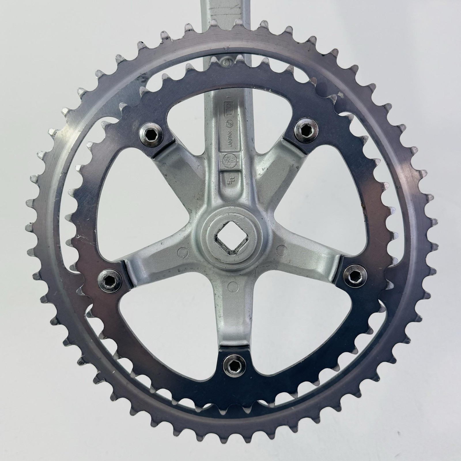 Vintage Sakae EDGE Double Crankset 170mm 52/42T Square Taper Road Bike Japan A83