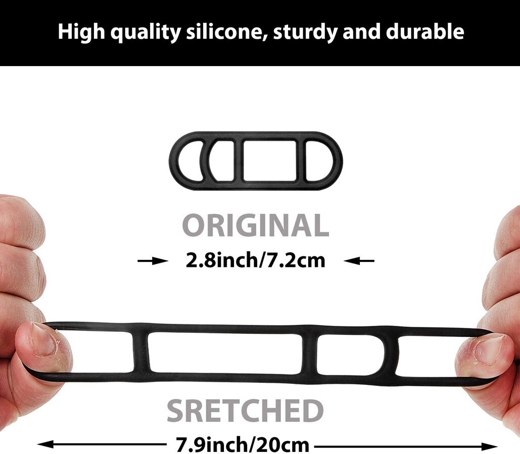 10X Bicycle Bike Light Silicone Straps Cycling Rubber Mount Band US Stock N761