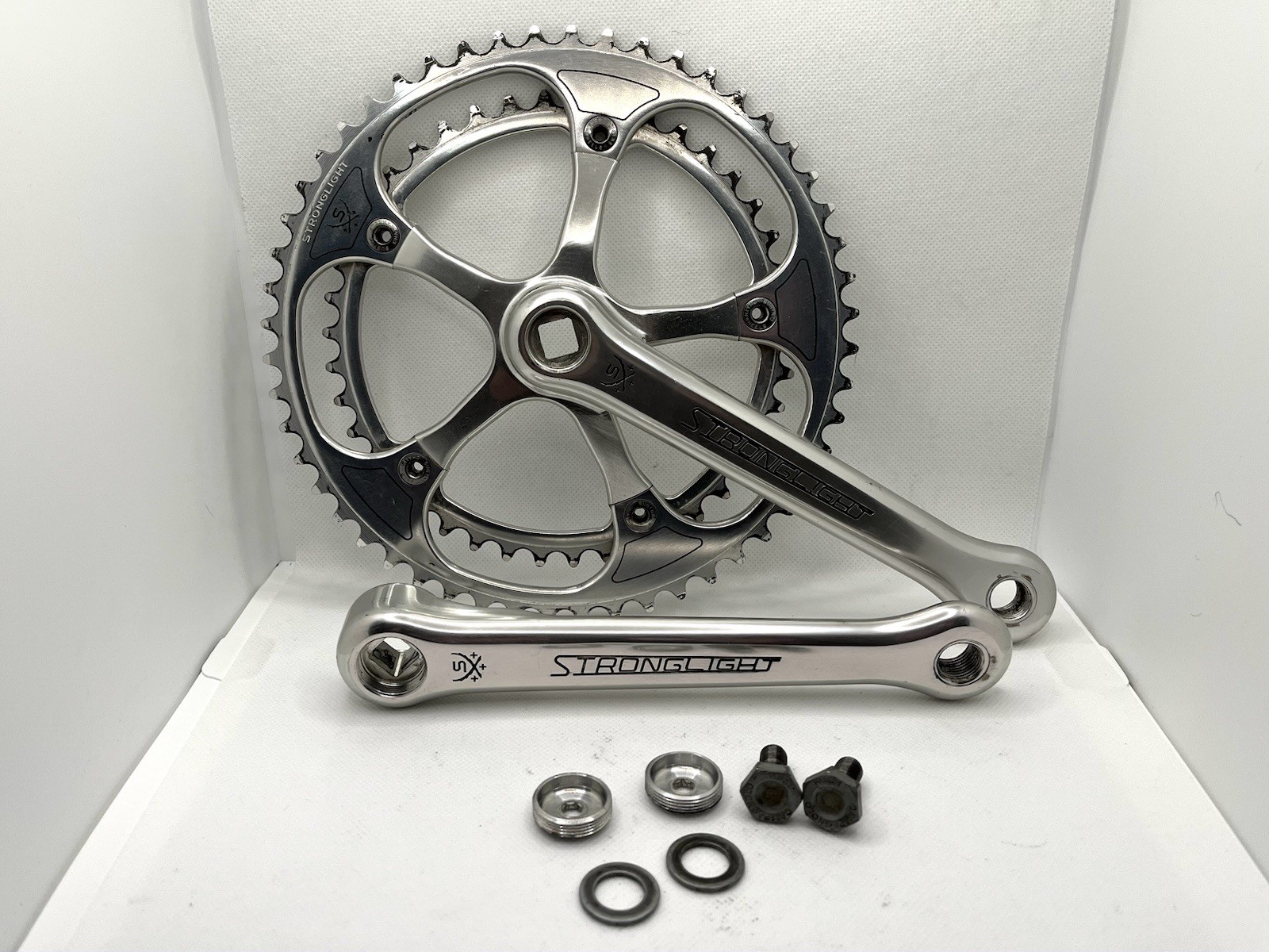 Vintage Stronglight 107 Crankset 180 mm 9/16 Pedal 52/42