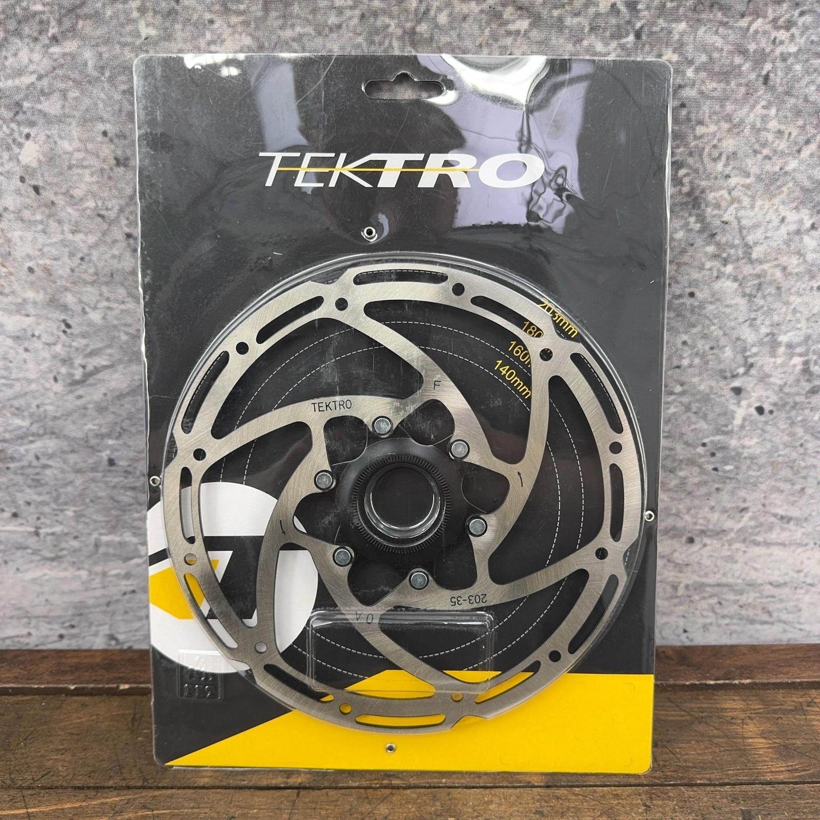 Tektro TR203-35 Disc Brake Rotor 203mm Center Lock Silver New Open Card MTB Bike