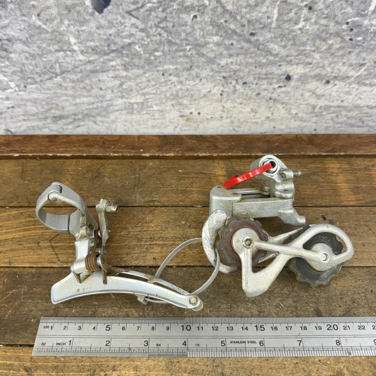 Vintage Suntour Cyclone Derailleur Set Front Rear Road Touring Bike Japan 1980s