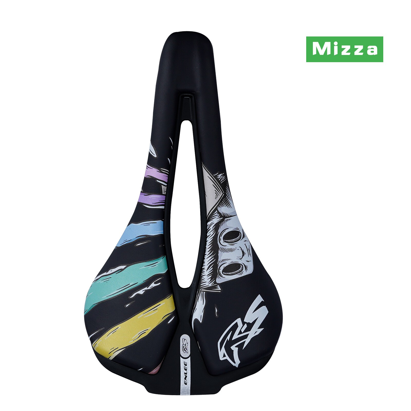 ENLEE Bicycle Cycling PU Leather Saddle Mountain Bike Comfortable Cushion Seat