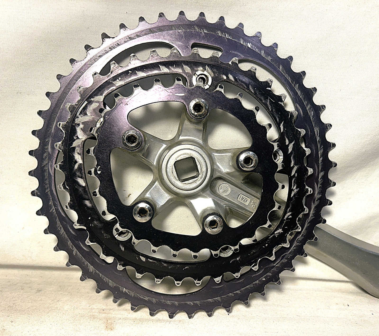 Vintage Sakae FX SLP triple crankset mountain bike mtb ovaltech 170mm road race