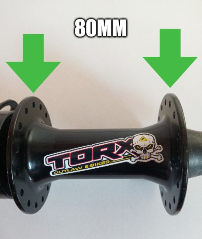 Fat bike front hub 135mm 32 hole, aluminum QR disc type with Skewer.