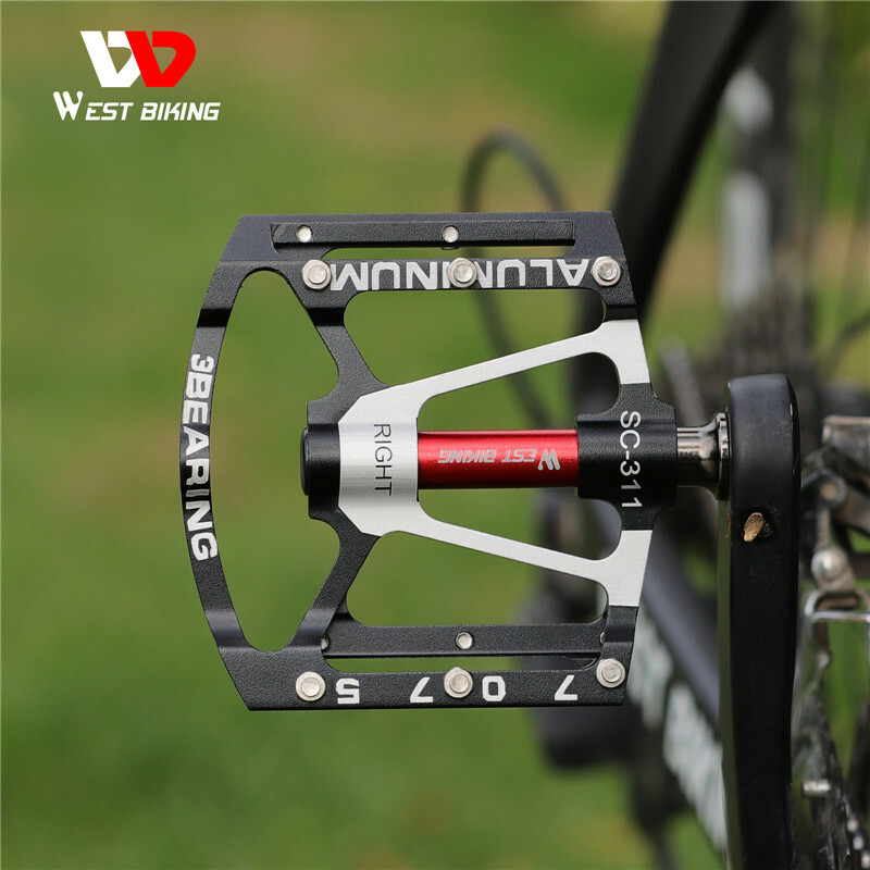 WEST BIKING 3 Sealed Bearing Bicycle Pedals Aluminum Cycling Bike Pedals 9/16 in
