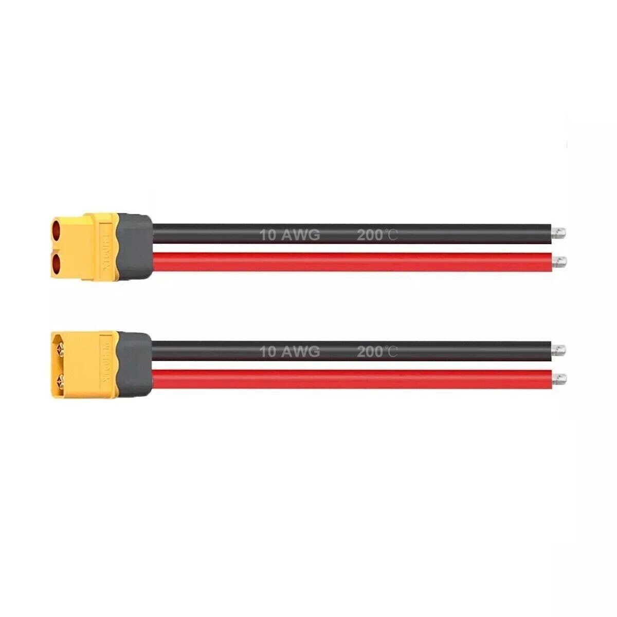 10 AWG XT60 Male Female Connector Solar Extension Cable Wire for RC Lipo Ebike