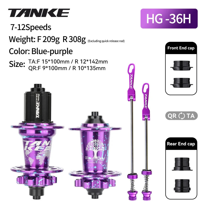 MTB 120 Click Hub 6 Bearing Bike Front Rear 32 36 Holes Disc Brake QR Bicycle Ma