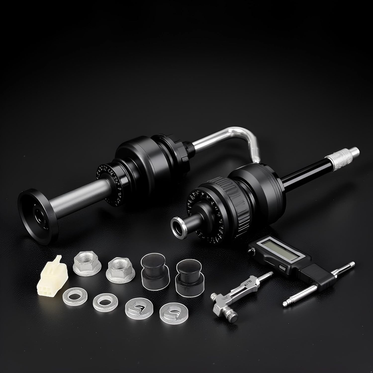 E-Bike Hub Motor Axle Kit, 12Mm Shaft, Front Lock Nut with Washer and Cover, Ele