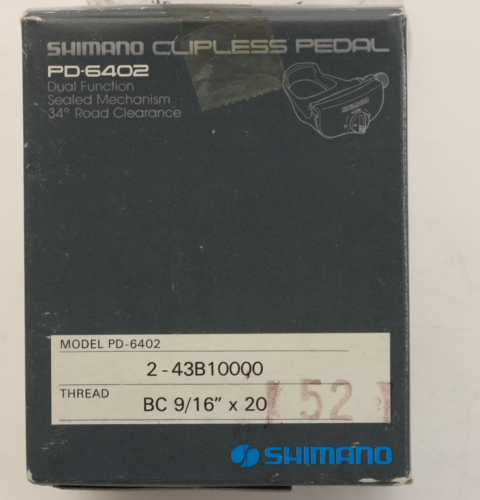 Shimano PD-6402 600 Ultegra Clipless Pedals w/ Cleats Grey 90s NOS NEW in Box