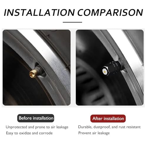 4Pack Tire Valve Stem Cap Car Accessories Aluminum Alloy Rust Rhinoceros Black