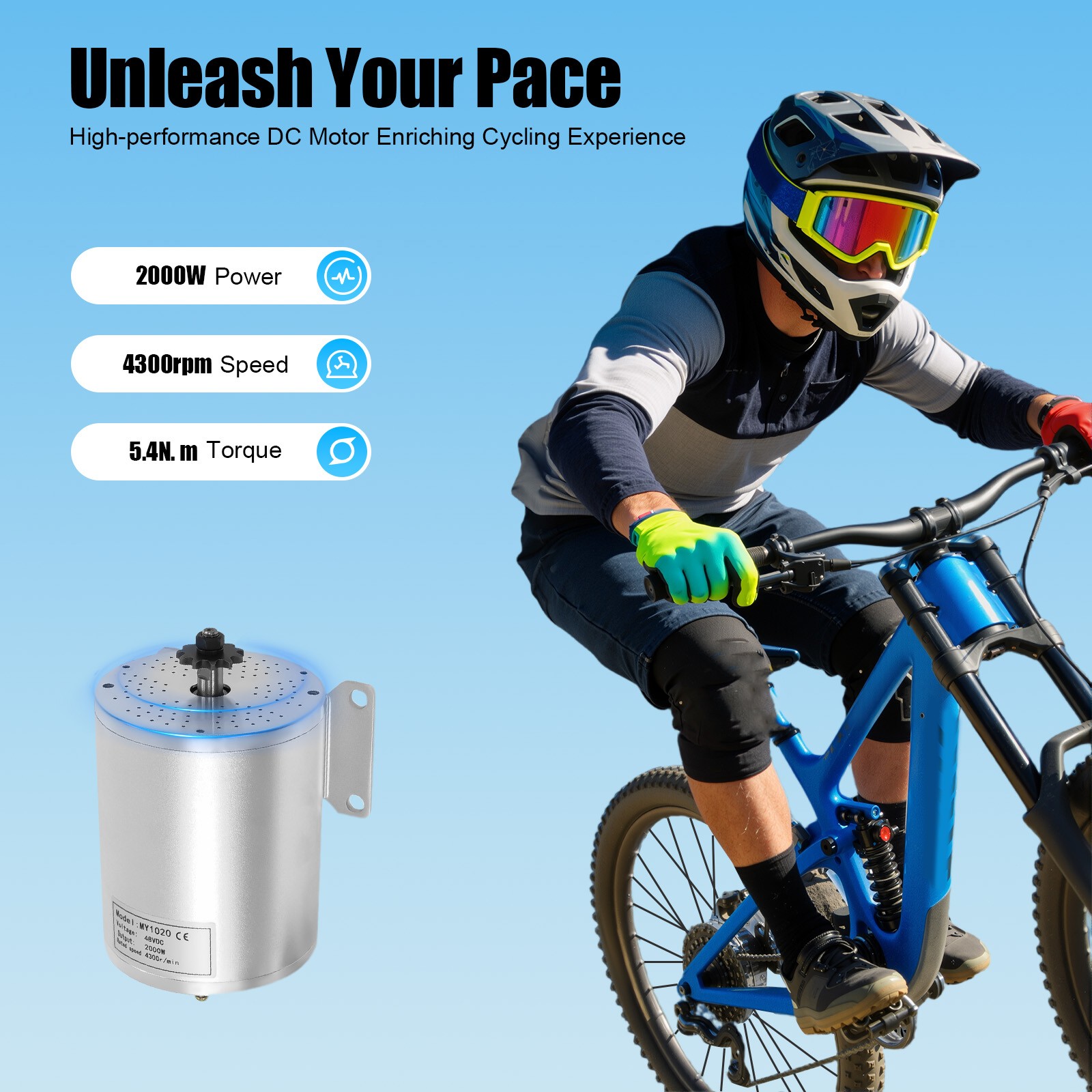 Electric Brushless Motor Kit 48V 2000W DC For E-bike Scooter Bicycle Conversion!