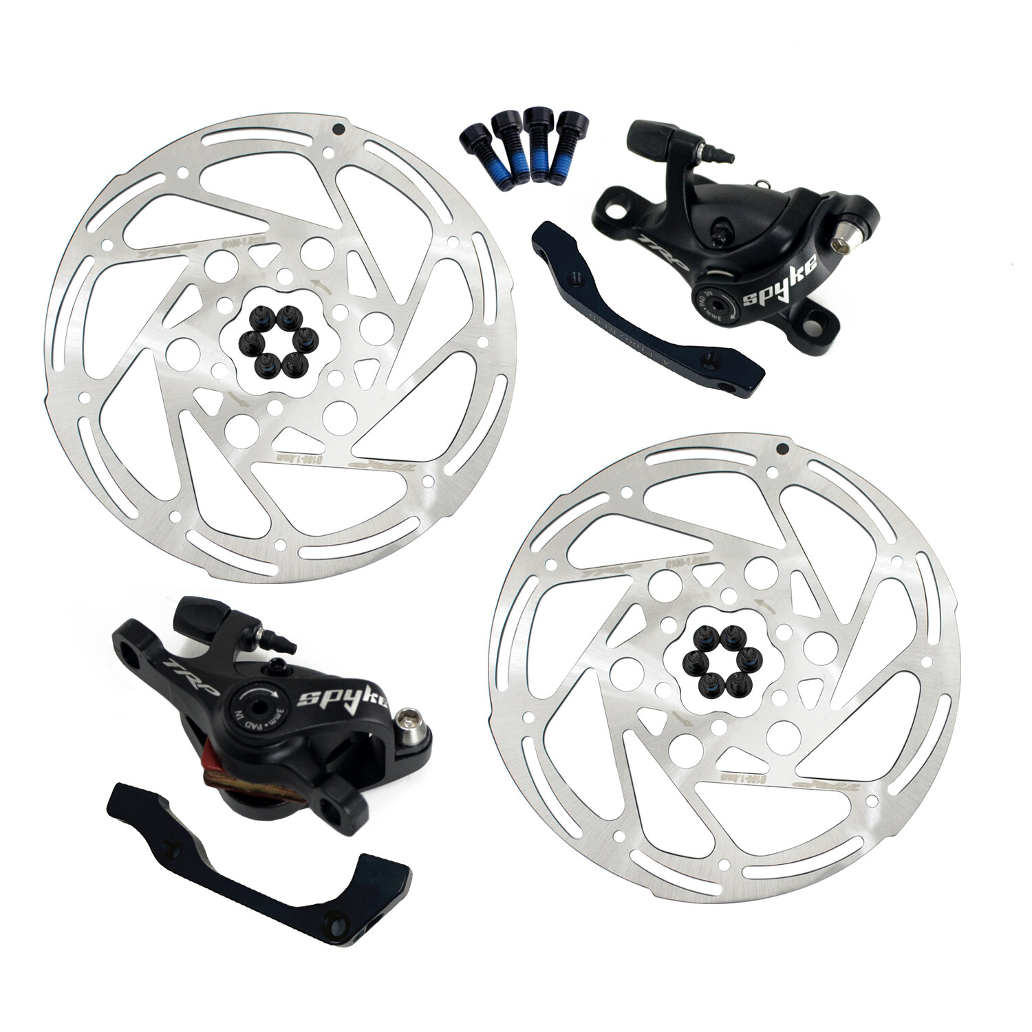 TRP SPYKE MTB Alloy Mechancial Disc Brake Set 160mm Rotor (Front + Rear)