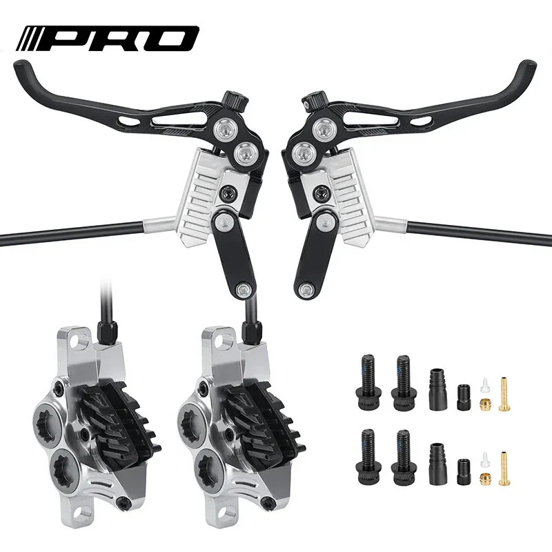 MTB 4 Piston Hydraulic Disc Brake 800mm/1550mm Internal Routing Split Oil Brake