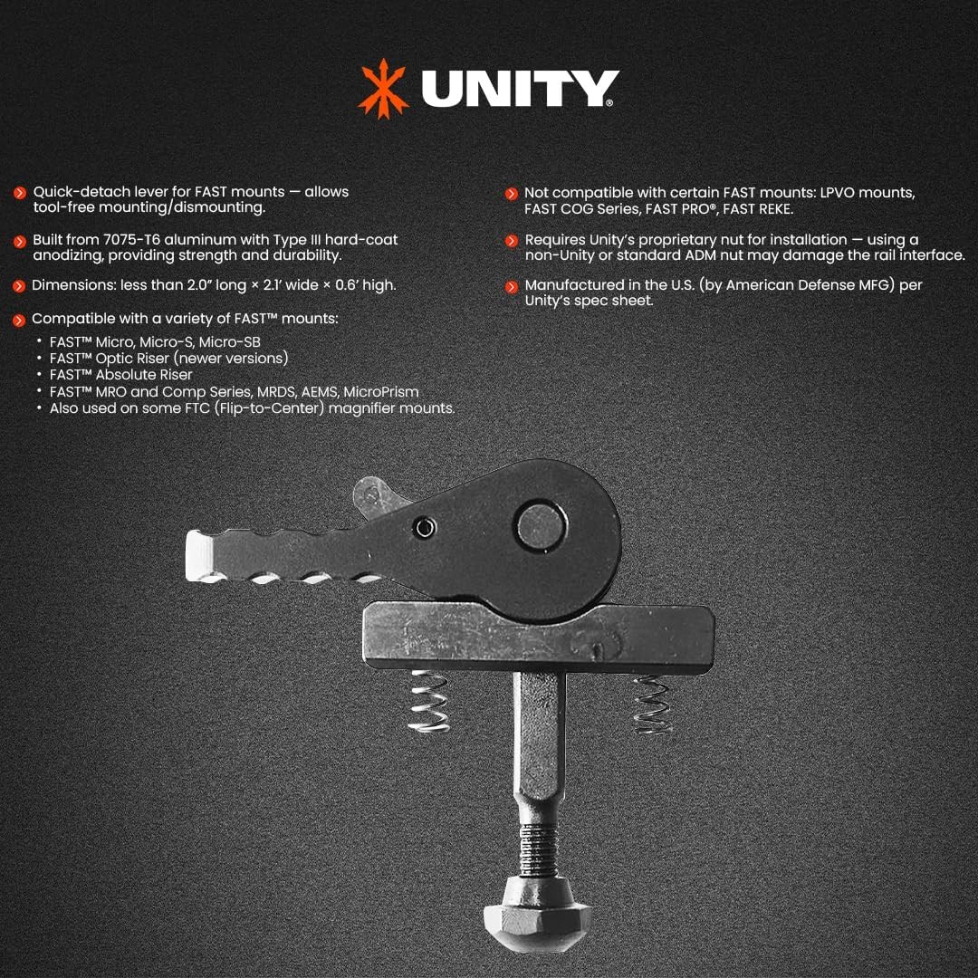 Unity Tactical LA385 Fast™ QD Lever (ADM Throw Lever)