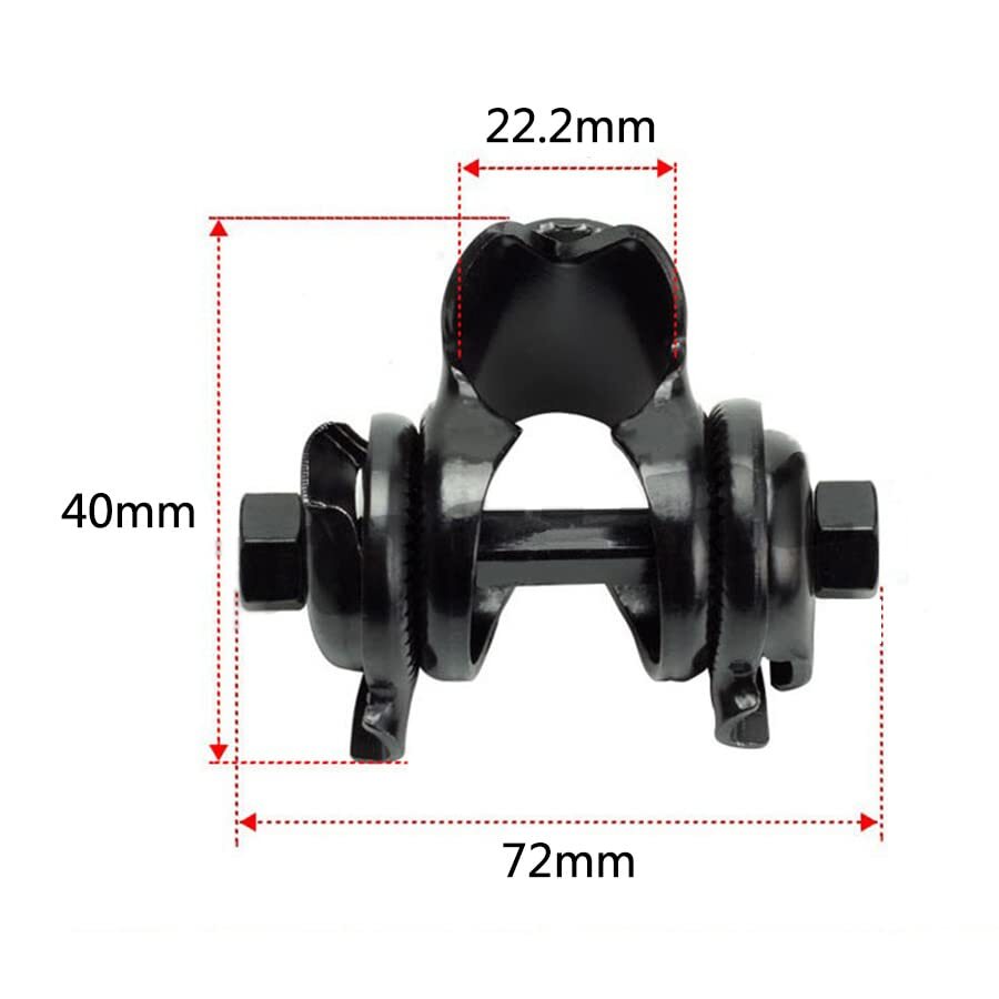 Bike Seat Clamp Bicycle Seat Adapter Fit for Standard Rail Saddles Black