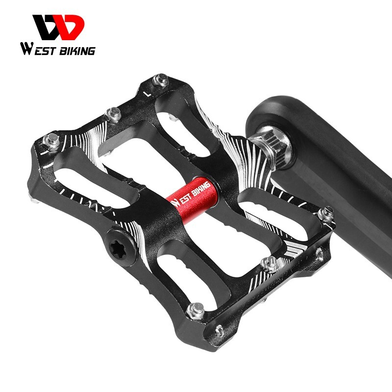 WEST BIKING DU 2 Sealed Bearings Bike Bicycle Flat Platform Pedals 9/16″ Black