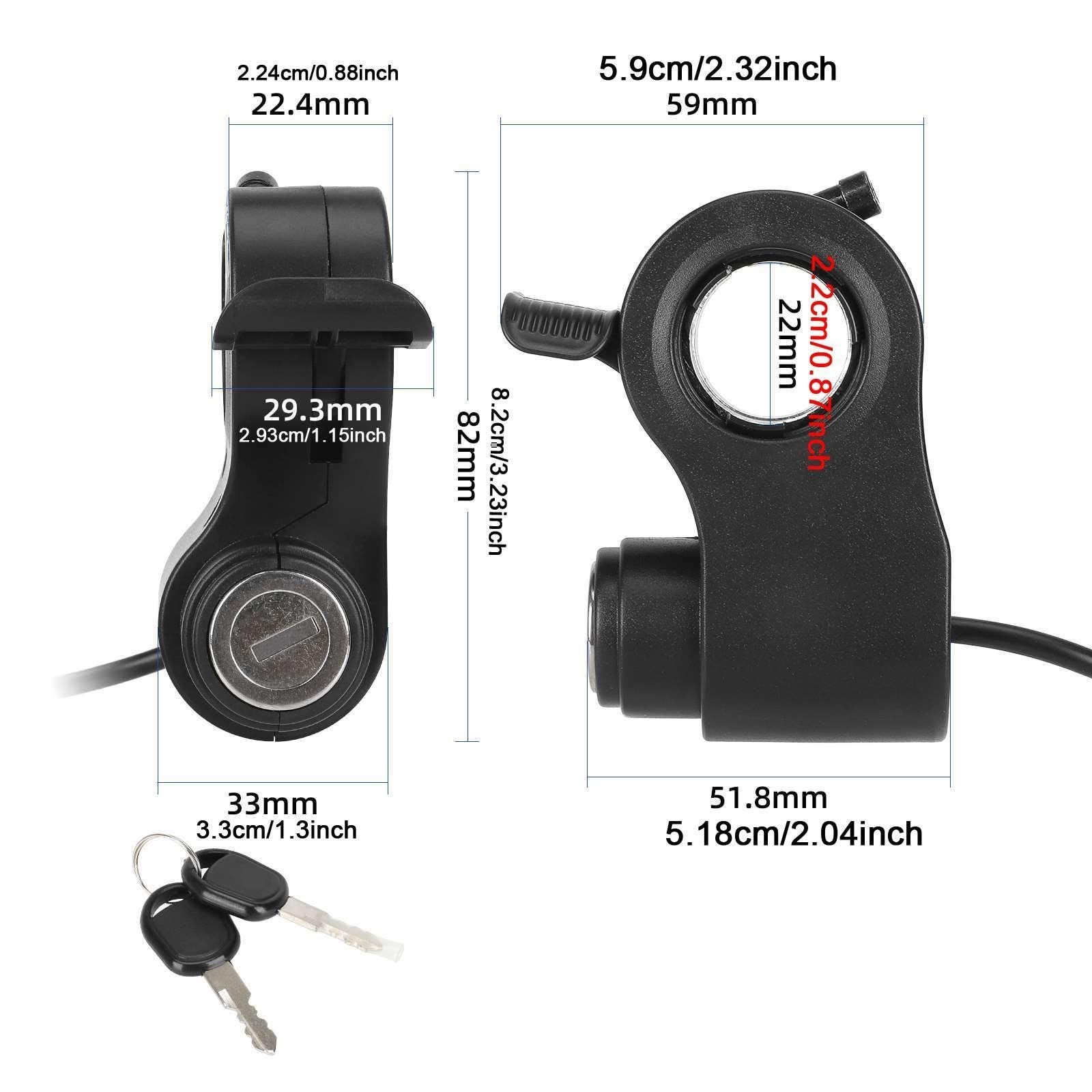 Electric Bike Accelerator Thumb Throttle – Sturdy 5-Pin Locking Repair Part