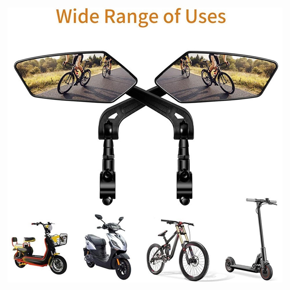 Bike Rearview Mirror for Electric Bike Scooter Reflective Rotation
