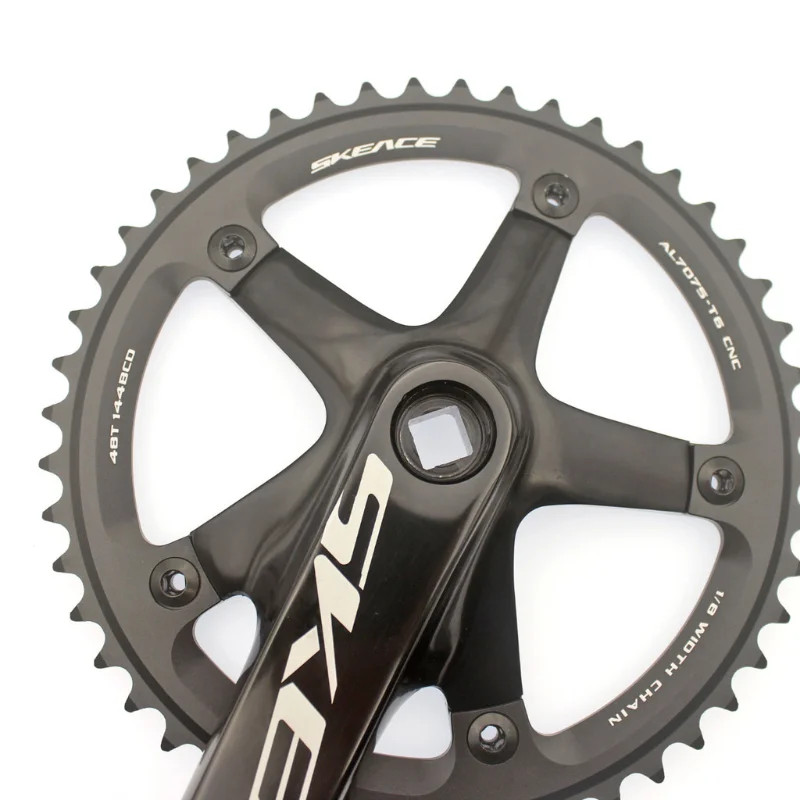 SKEACE Bicycle Crankset 144BCD Mountain Bike Square Hole Crank Aluminum Alloy Si