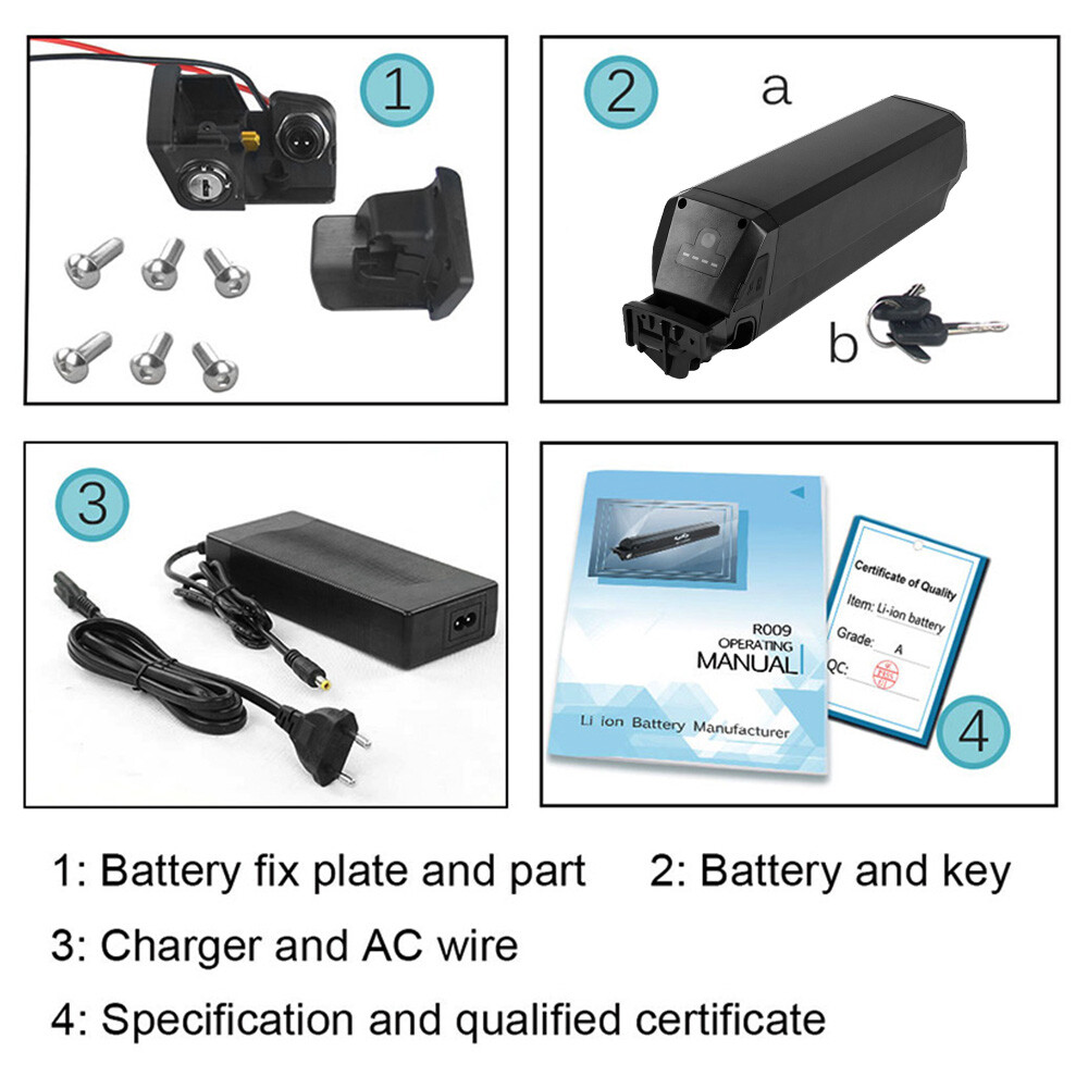 Dorado eBike Battery with Samsung Cell 48V 52V 20Ah Reention Electric Bike Battery DE
