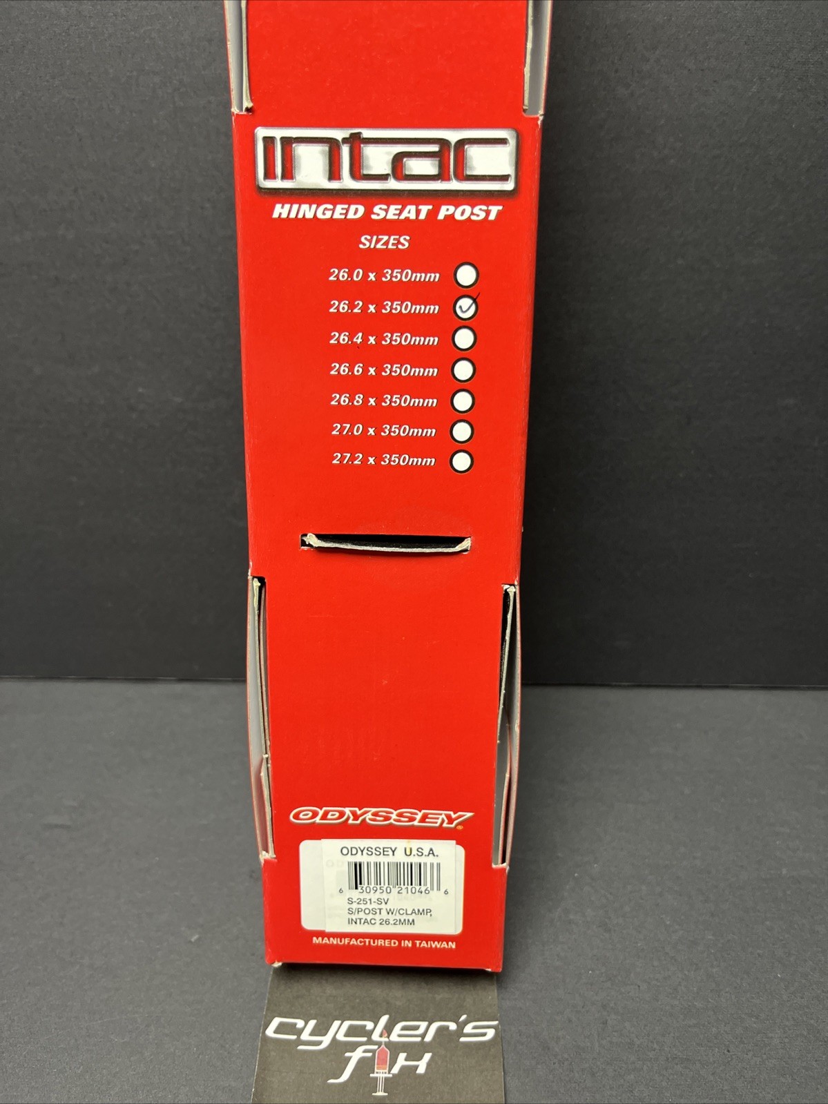 NOS Odyssey Intac 26.2mm X 350mm Alloy Railed BMX Mtb Seat Post Fit: GT Redline