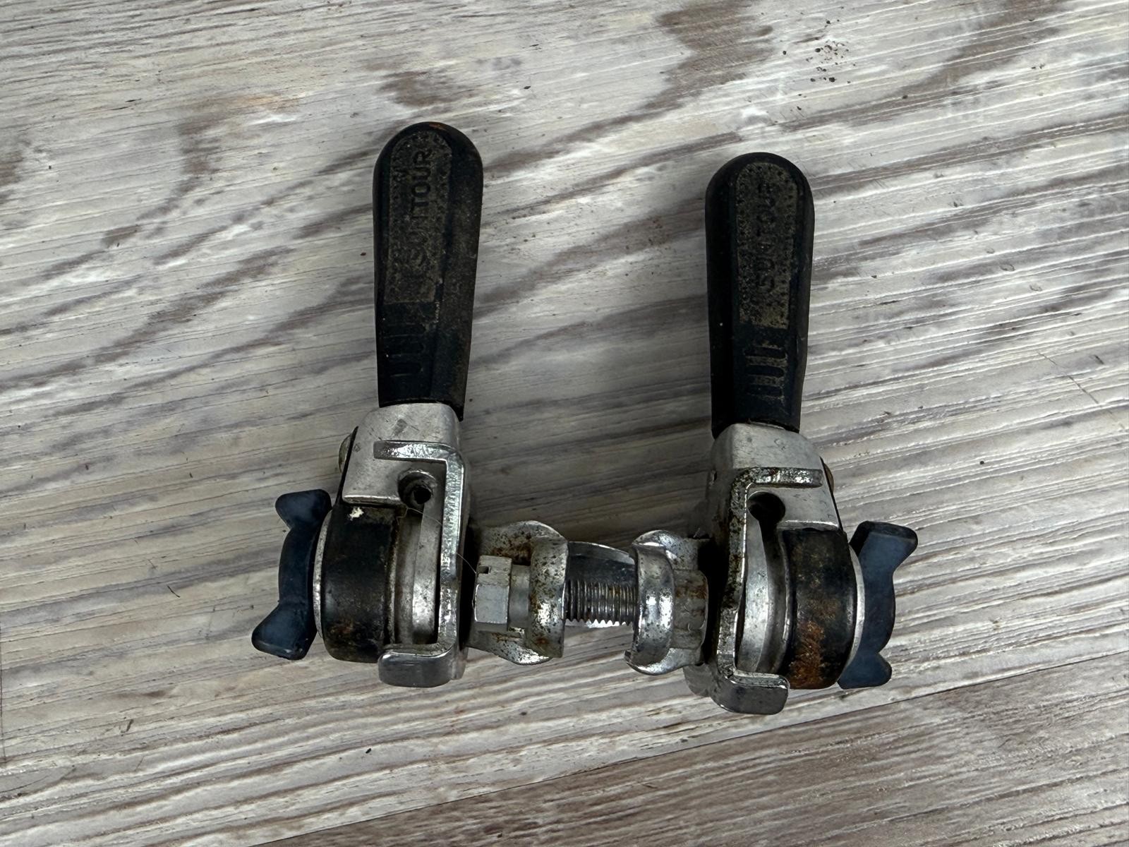 Vintage SunTour Down Tube Friction Shifter Set 28.6 Clamp Road Touring Bike