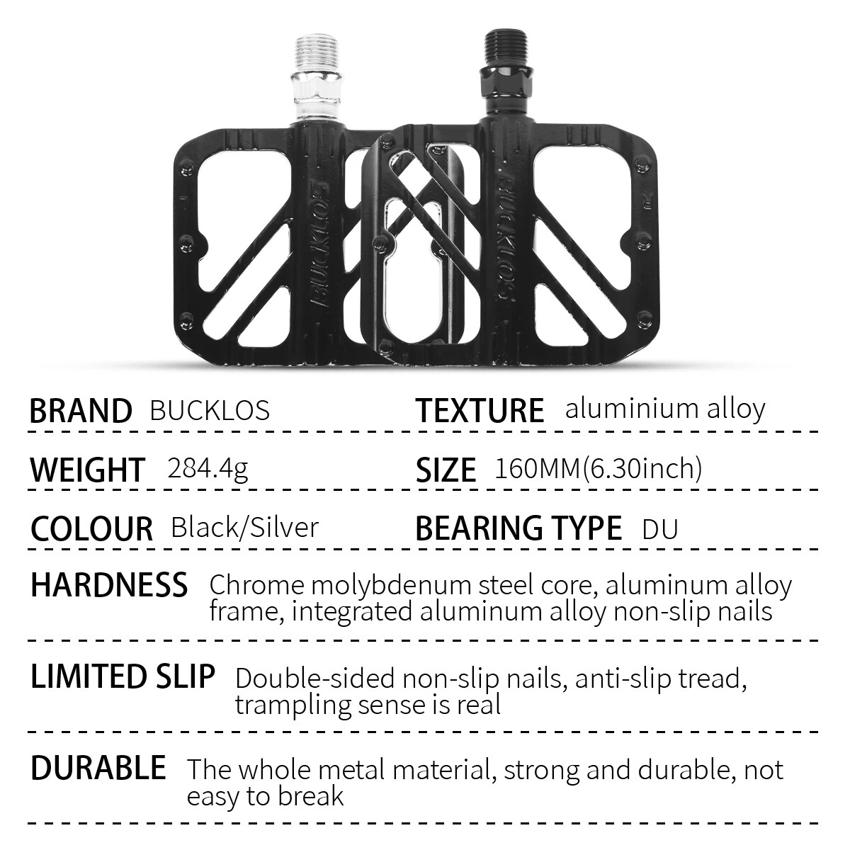 9/16″ Flat/Platform Pedals Bearing Widen MTB DH BMX Bike For Shimano/Rockbros US