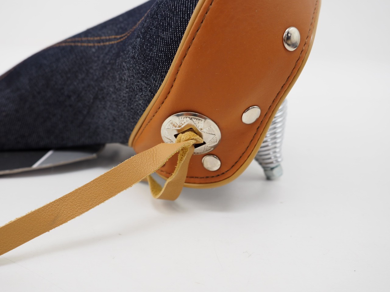 New! Electra Stream Ride Denim Studded Saddle Blue/Brown w/ Tassles for Cruiser