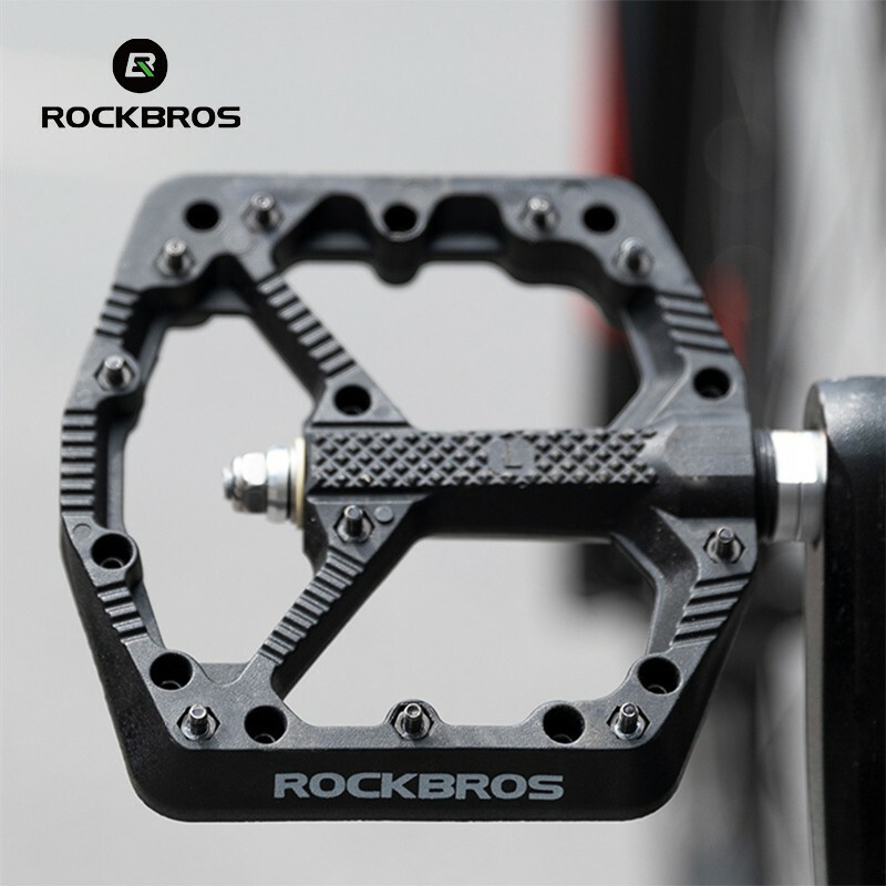 ROCKBROS Mountain Bike Pedals 9/16» Road Bike Widen Nylon Fiber Platform Pedals