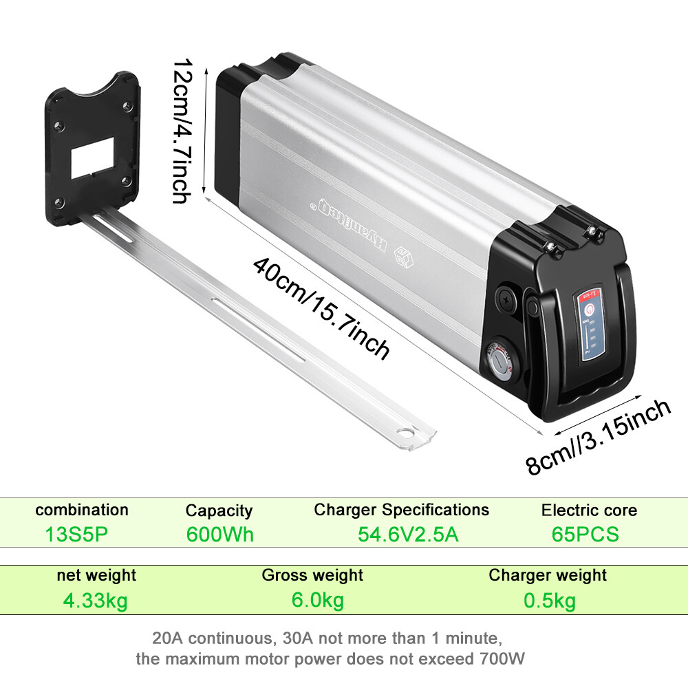 Silverfish E Bike Battery 48V 12.5Ah Lithium Battery For Hiboy Electric Bike EX6