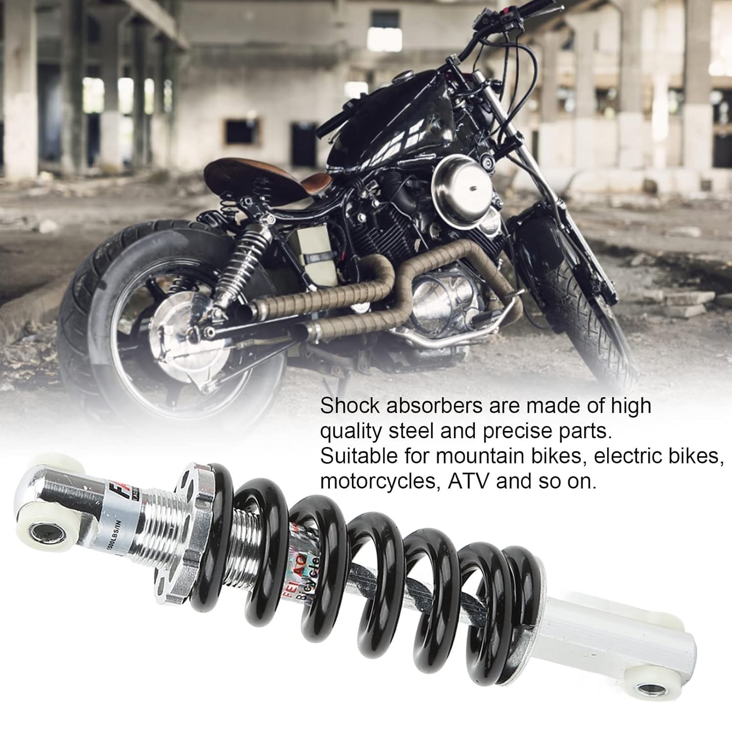 Tissting 200mm / 7.9in Bicycle Shock Absorbers 1500LBS Bike Mountain Rear Suspen