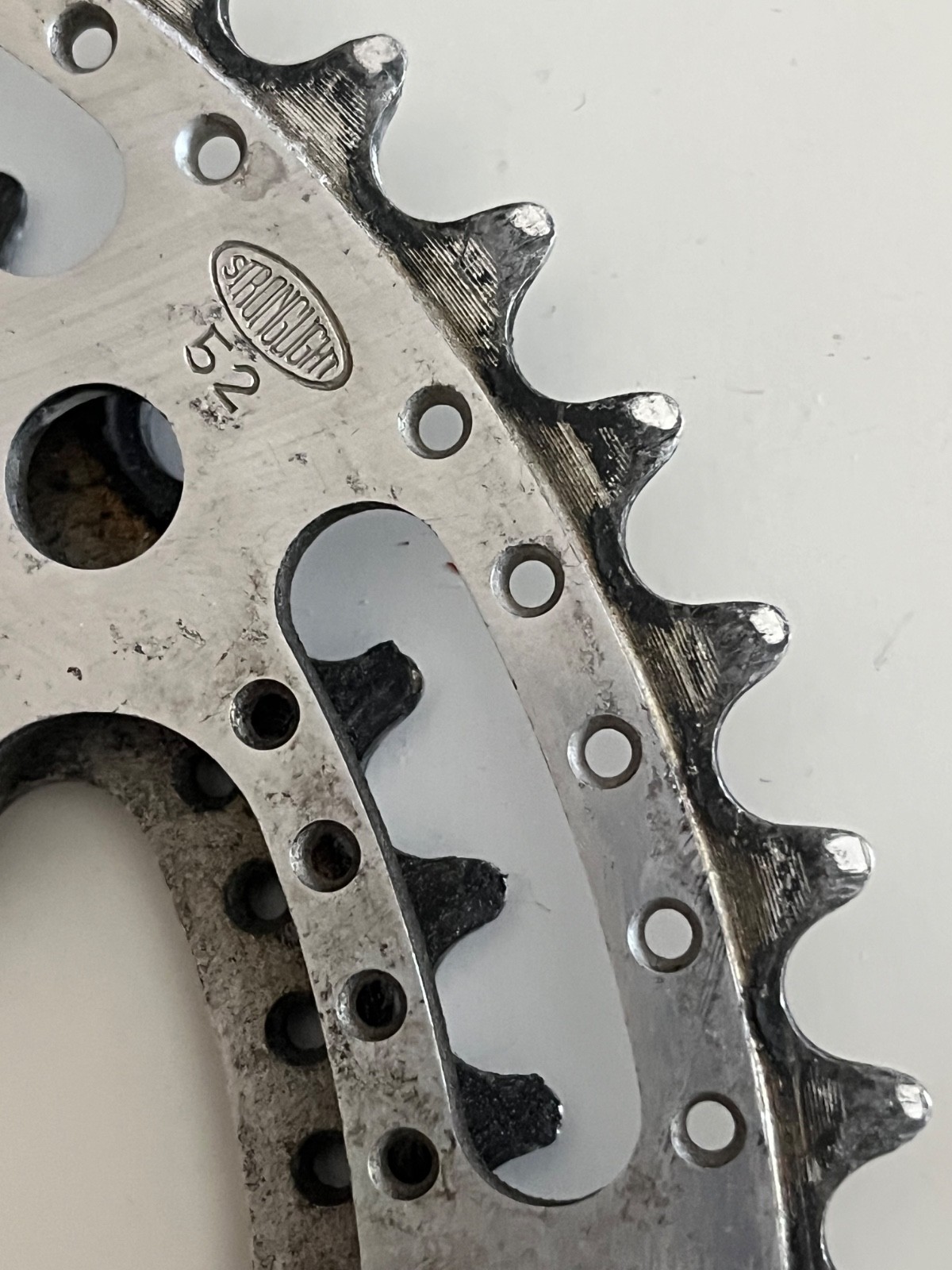 Vintage Stronglight Drilled 52/42 170mm crankset