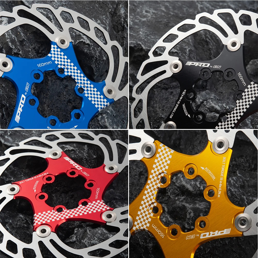 IIIPRO Bicycle Disc Brake Rotor 140MM 160MM Floating Thickened Anodized Cooling