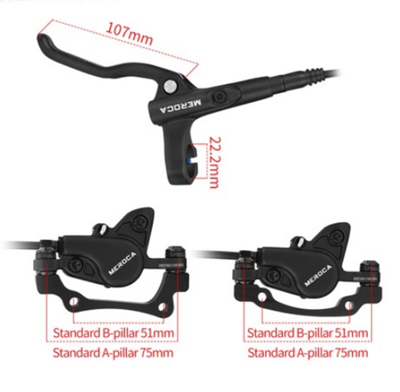 2pcs MT500 Hydraulic Disc Brake Set MTB Bicycle Brakes Front/Rear 800/1400mm