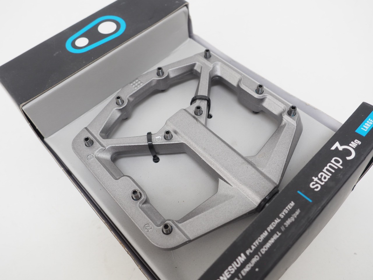 New! Crankbrothers Stamp 3 Platform Bicycle Pedal System Black Size Large Grey