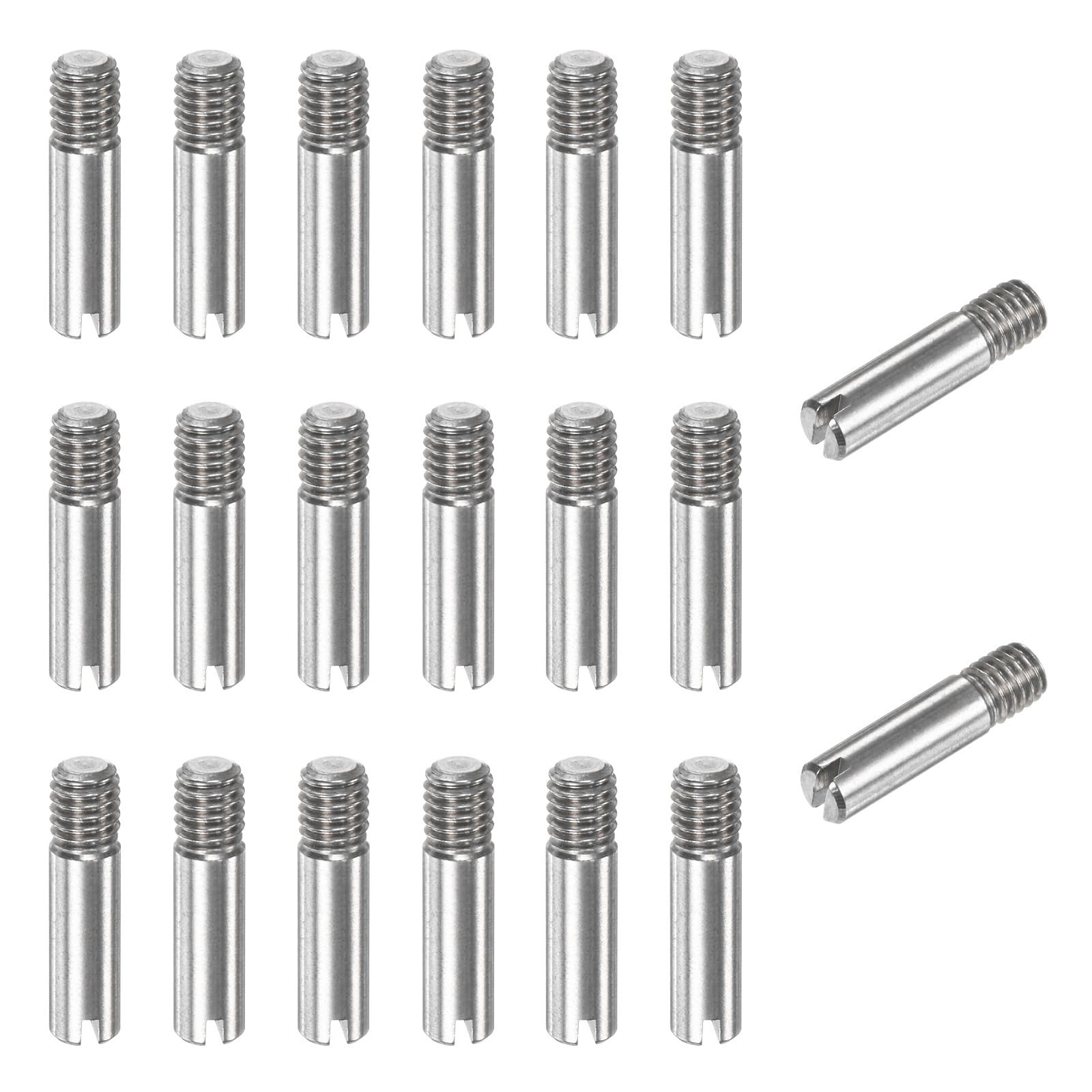 M METERXITY 20-Pack M3 x 12mm Slotted Cylindrical Pin Dowel, 304 x