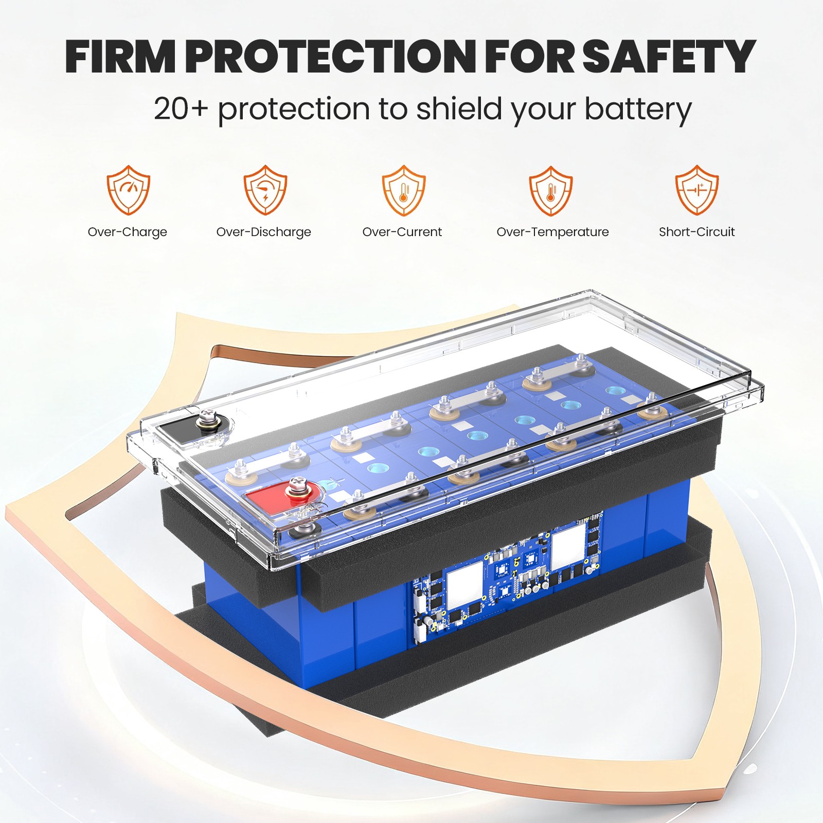 UPP 12V 24V 100Ah 300Ah LiFePO4 Battery Lthium for RV Marine Solar Home Energy